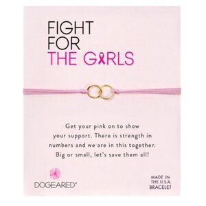 Dogeared Fight For The Girls Breast Cancer Awareness Bracelet New with tags!